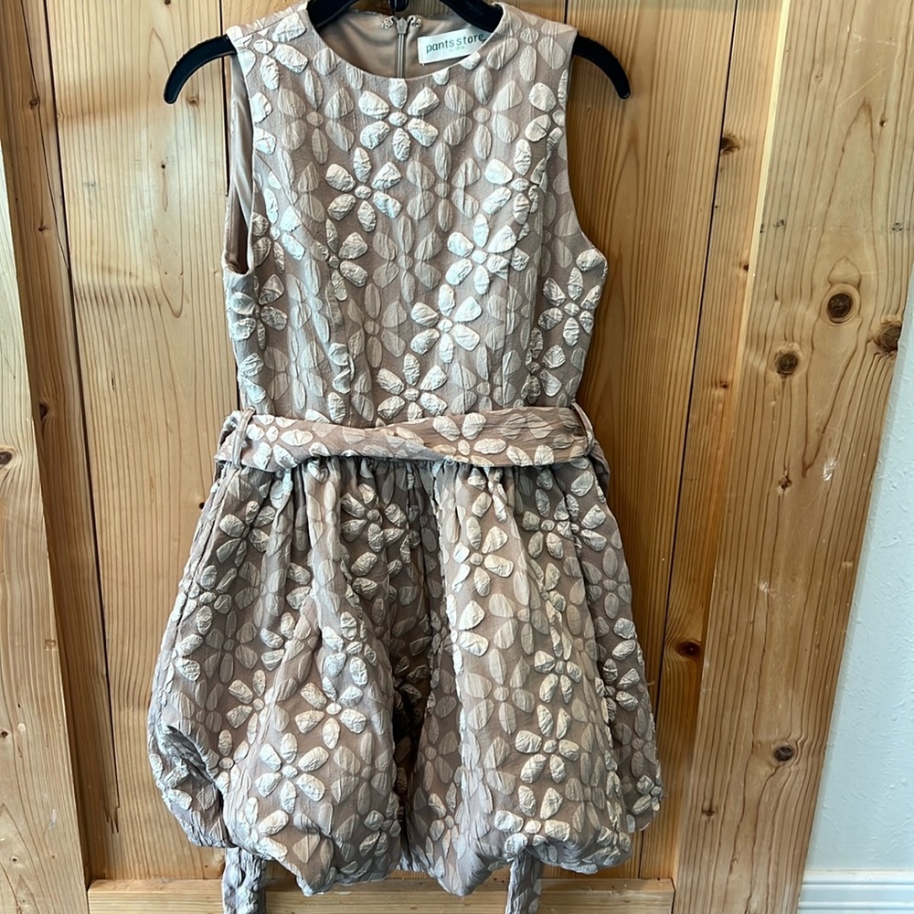 Jacquard bubble  print dress